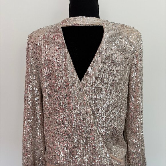Champagne colour  Sequins body suit top - Picture 2 of 4